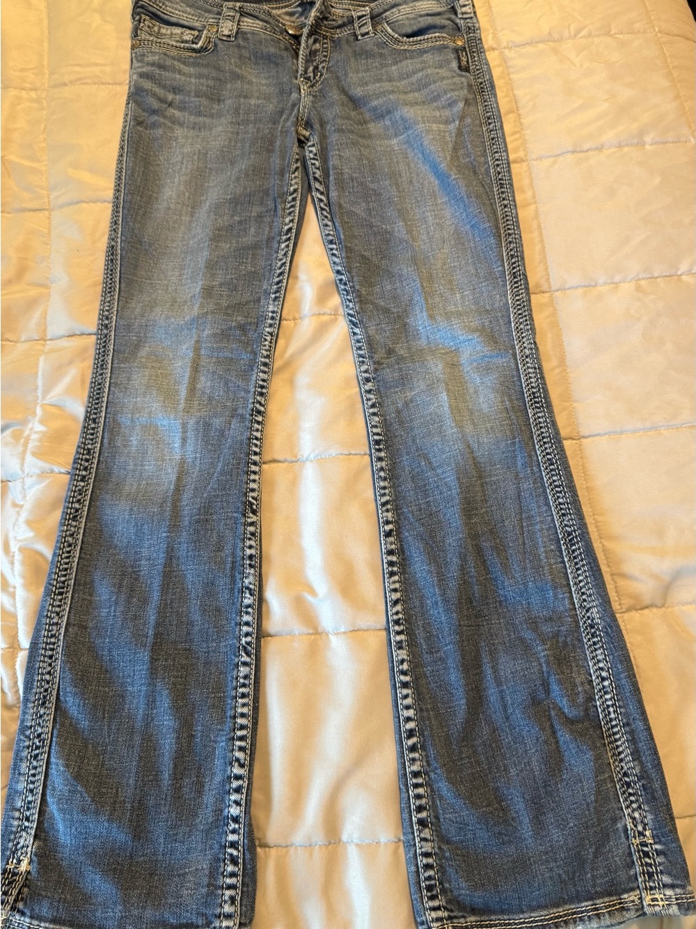 Silver Jeans Women's Medium Blue Straight Leg Jeans
